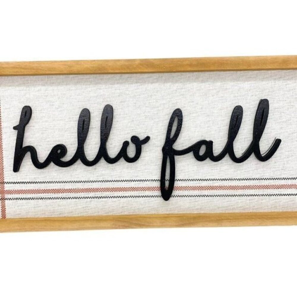 Hello Fall Farmhouse Sign Wall Decor - Picture 7 of 7